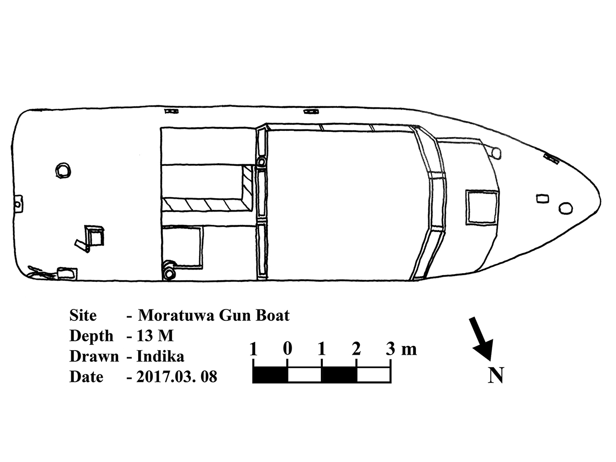Site plan of the Moratuwa Gun Boat